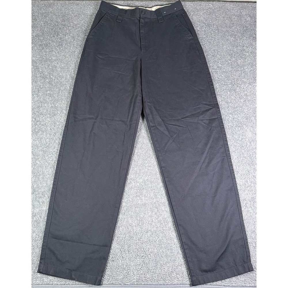 Uniqlo U Pants Men 29x34 Gray Chino Barrel Wide Leg Relaxed Loose Casual Utility